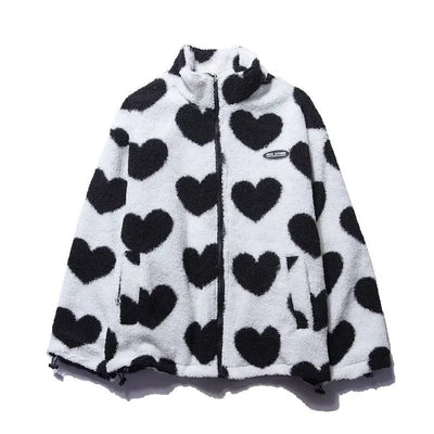 Dianne – Reversible Heart-Print Comfort Jacket